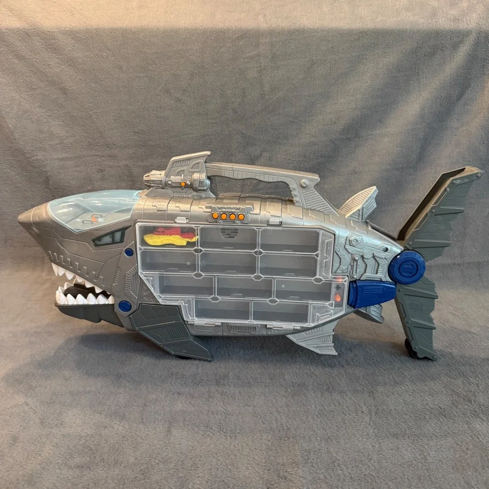 Adventure Force Shark Strike Submarine Toy Carrier with Lights and Sounds Gray